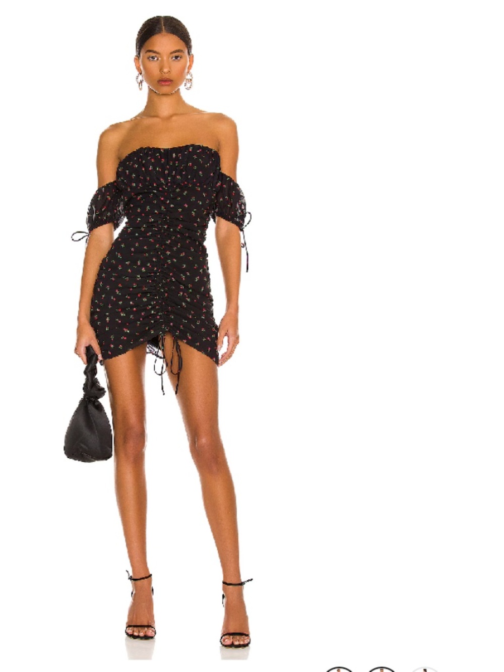 Emily Off Shoulder Dress MORE TO COME in Black Floral